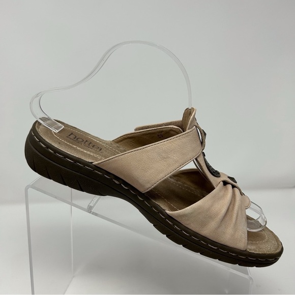 Hotter Blush Pink Boho Studded Medallion Suede Slip on Comfort Sandals Size 8.5 - Picture 3 of 15